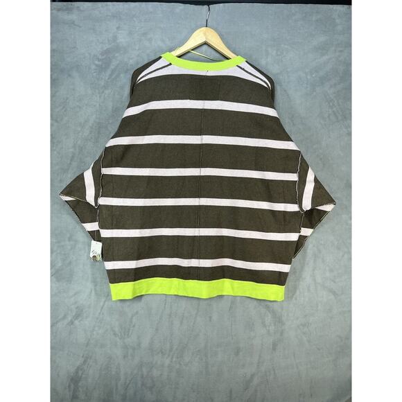 Free People We The Free Manny Cardi Brown Stripe Cardigan Sweater Size X-Small - Picture 5 of 9